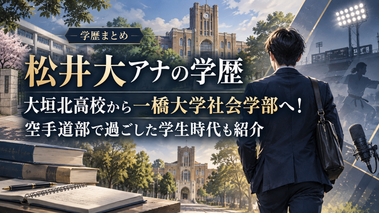 松井大アナの学歴 大垣北高校から一橋大学社会学部へ!空手道部で過ごした学生時代も紹介
