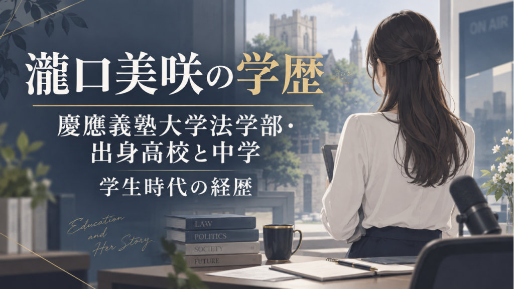 瀧口美咲の学歴 慶應義塾大学法学部・出身高校と中学・学生時代の経歴