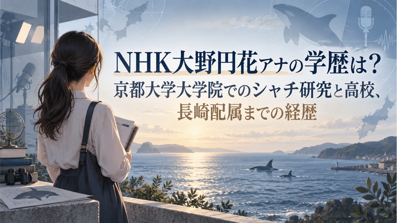 NHK大野円花アナの学歴は？京都大学大学院でのシャチ研究と高校、長崎配属までの経歴