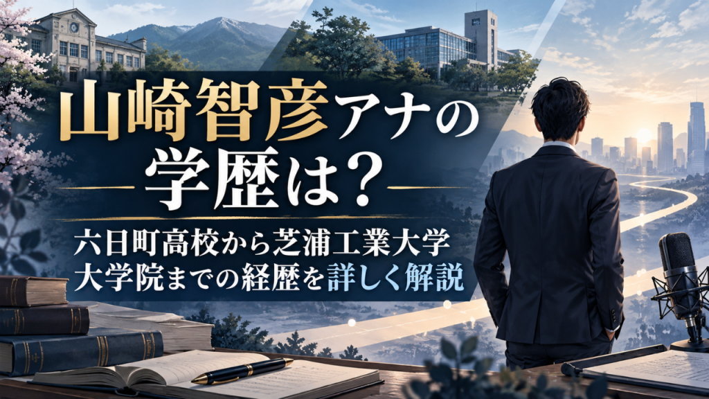 山崎智彦アナの学歴は？六日町高校から芝浦工業大学大学院までの経歴を詳しく解説