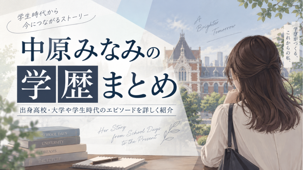 中原みなみアナの学歴 出身高校から慶應義塾大学法学部まで学生時代を詳しく解説