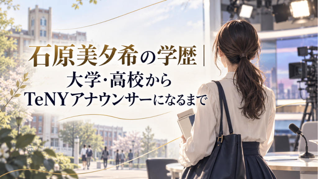 石原美夕希の学歴 大学は日本大学芸術学部放送学科、高校時代は野球部マネージャー