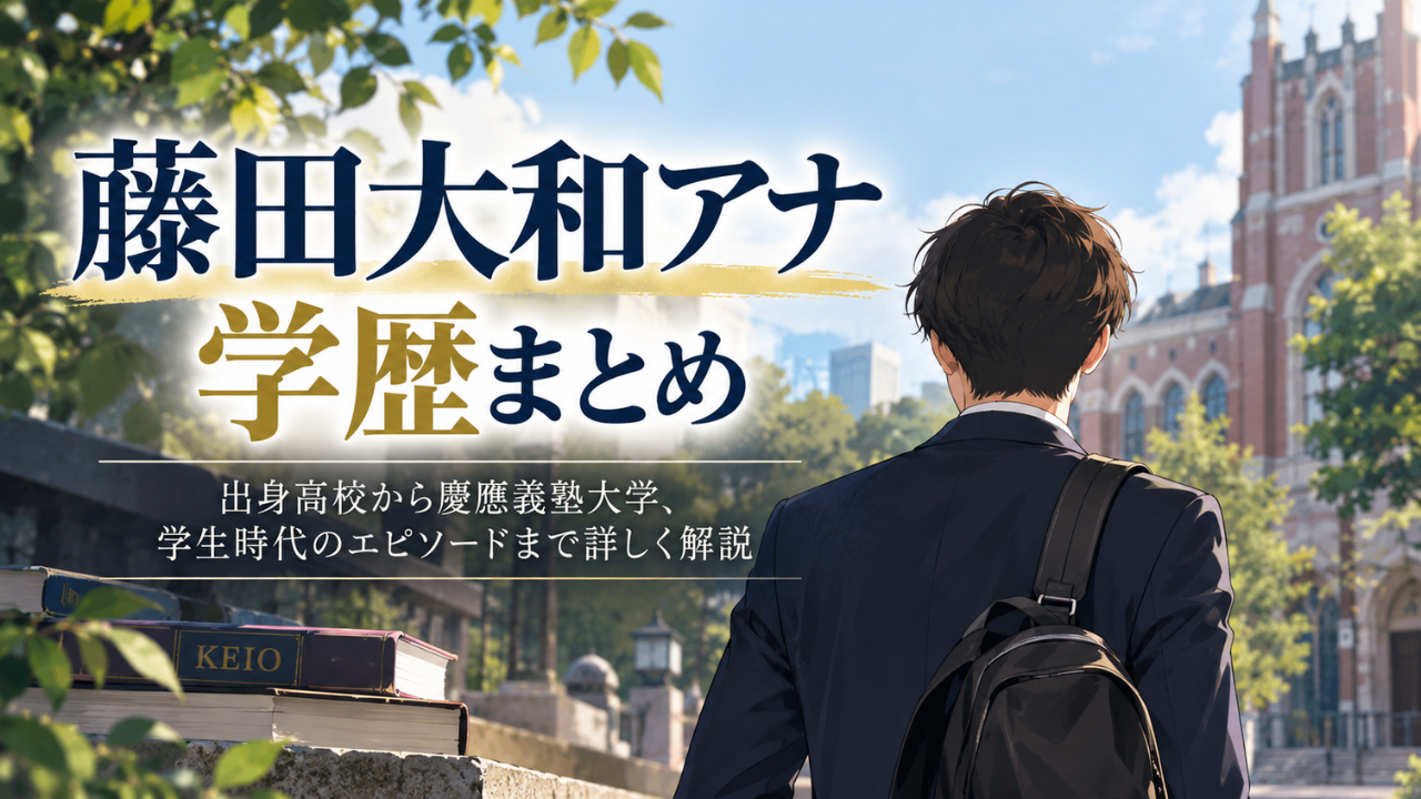 藤田大和アナの学歴 静岡高校で甲子園、東大を目指した2浪を経て慶應義塾大学へ