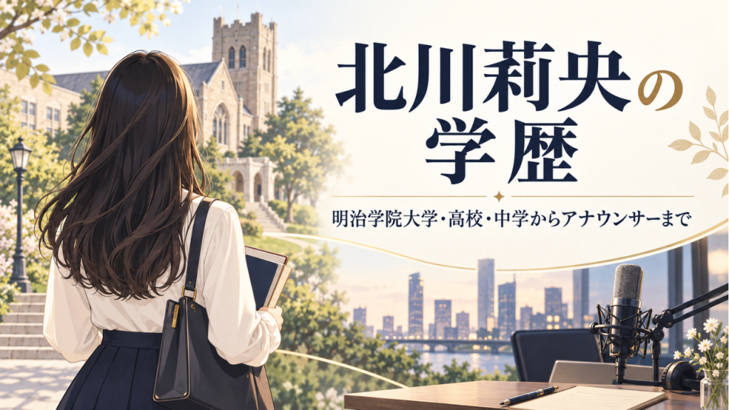 北川莉央の学歴は？明治学院大学の社会学部、高校・中学とテレビ東京アナまでの歩み