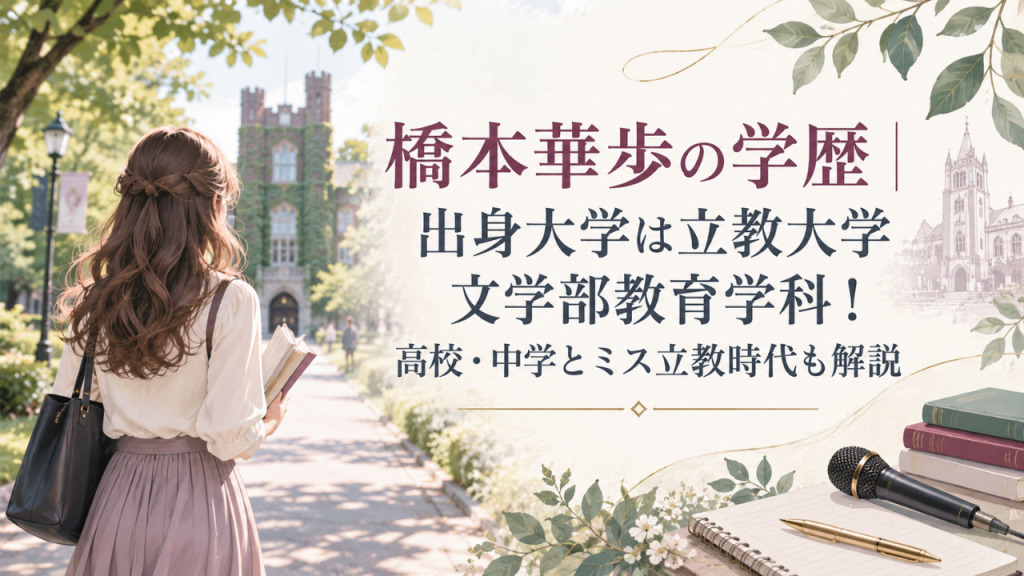 橋本華歩の学歴 出身大学は立教大学文学部教育学科！高校・中学とミス立教時代も解説