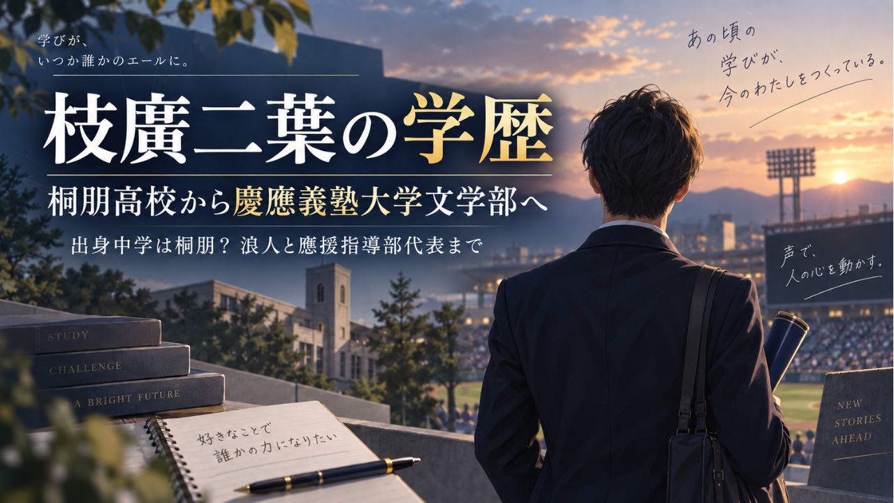 枝廣二葉の学歴 出身中学は桐朋?桐朋高校から浪人を経て慶應義塾大学文学部へ