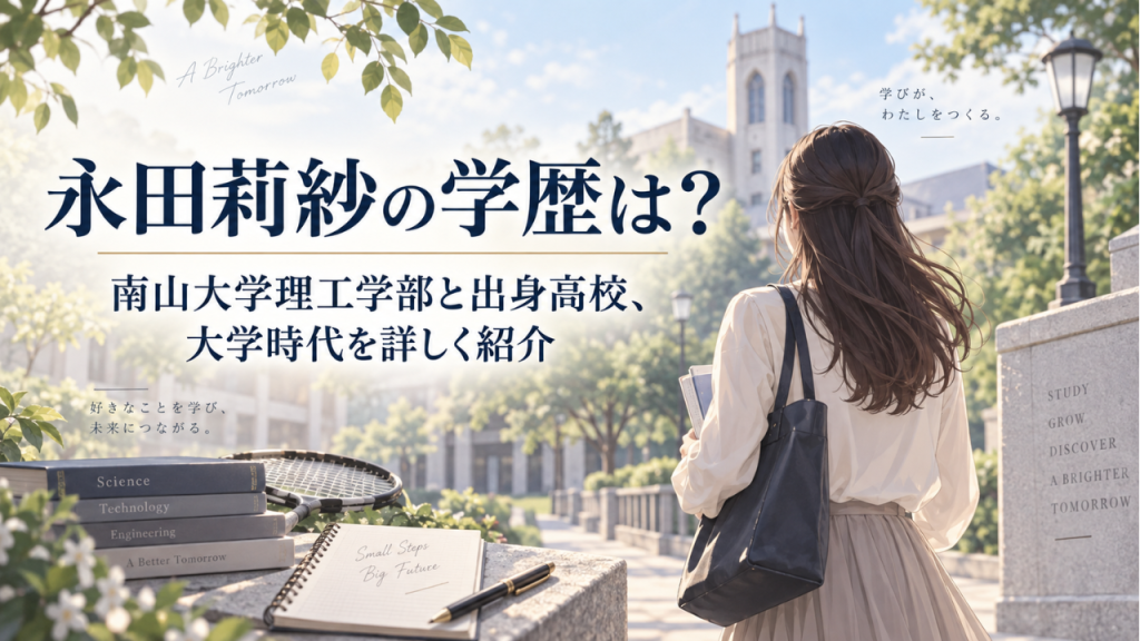 永田莉紗の学歴は？南山大学理工学部と出身高校、大学時代のアナウンス活動まで