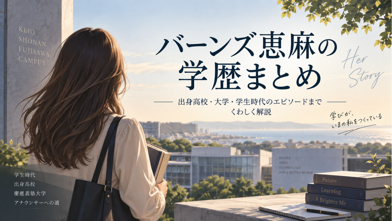 バーンズ恵麻の学歴|慶應義塾大学環境情報学部卒!高校・中学・小学校とインターナショナルスクール歴