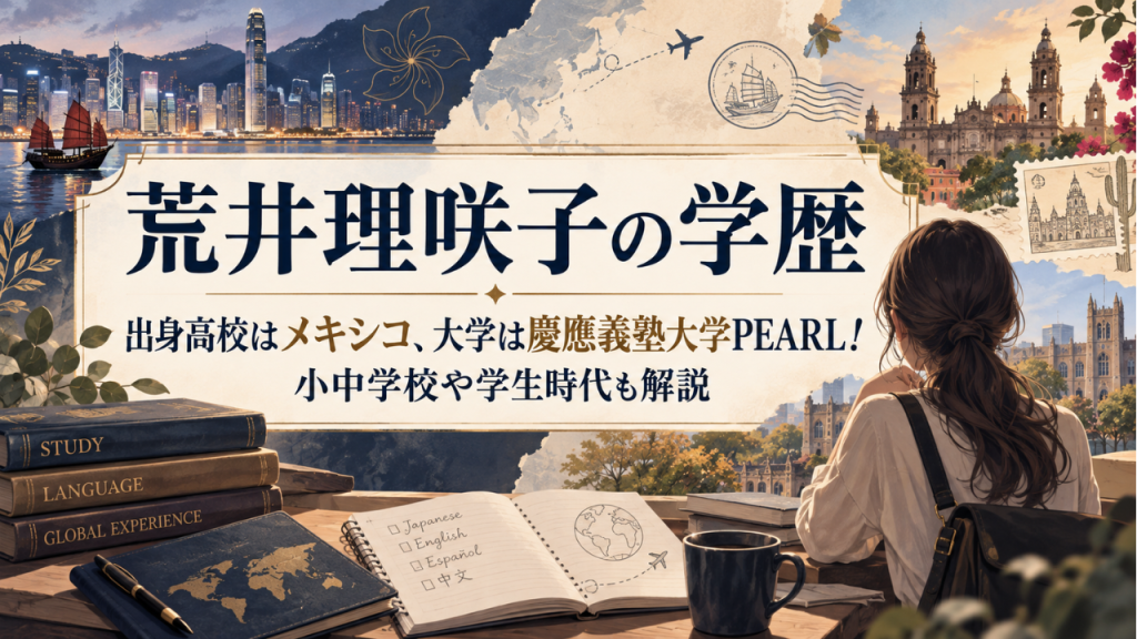 荒井理咲子の学歴 出身高校はメキシコ、大学は慶應義塾大学PEARL！小中学校や学生時代も解説