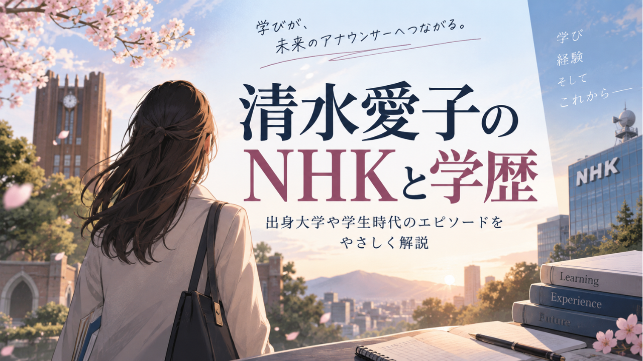 NHK清水愛子アナの学歴は？早稲田大学説と出身高校、留学経験を詳しく解説