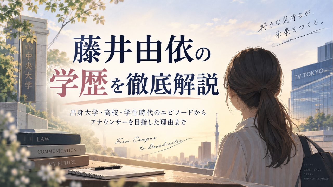 藤井由依アナの学歴は?中央大学法学部と出身高校・中学、筑紫女学園説や学生時代を詳しく解説