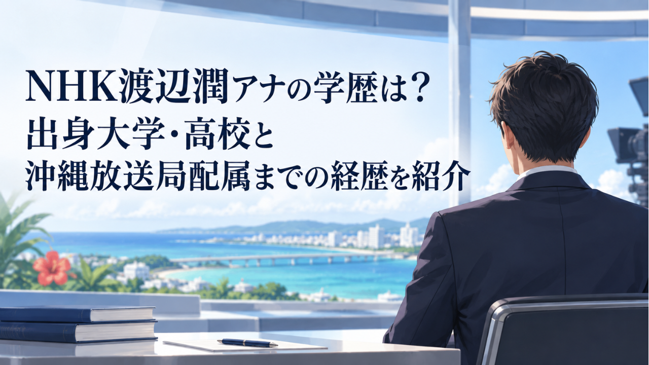NHK渡辺潤アナの学歴は?出身大学・高校と沖縄放送局配属までの経歴を紹介