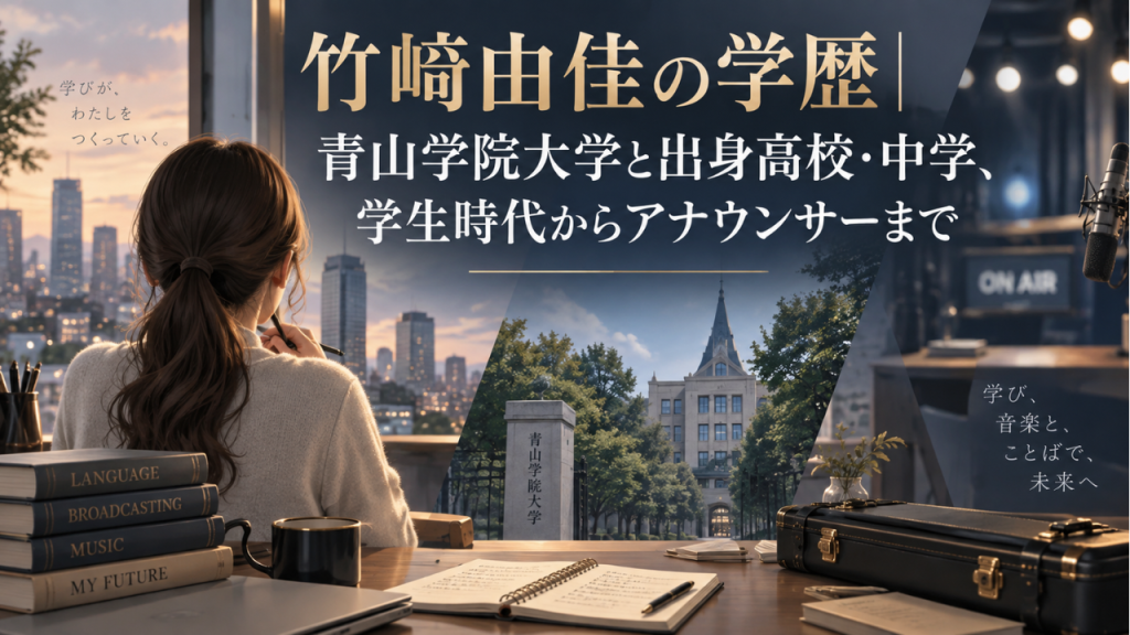 竹﨑由佳の学歴 青山学院大学と出身高校・中学、学生時代からアナウンサーまで