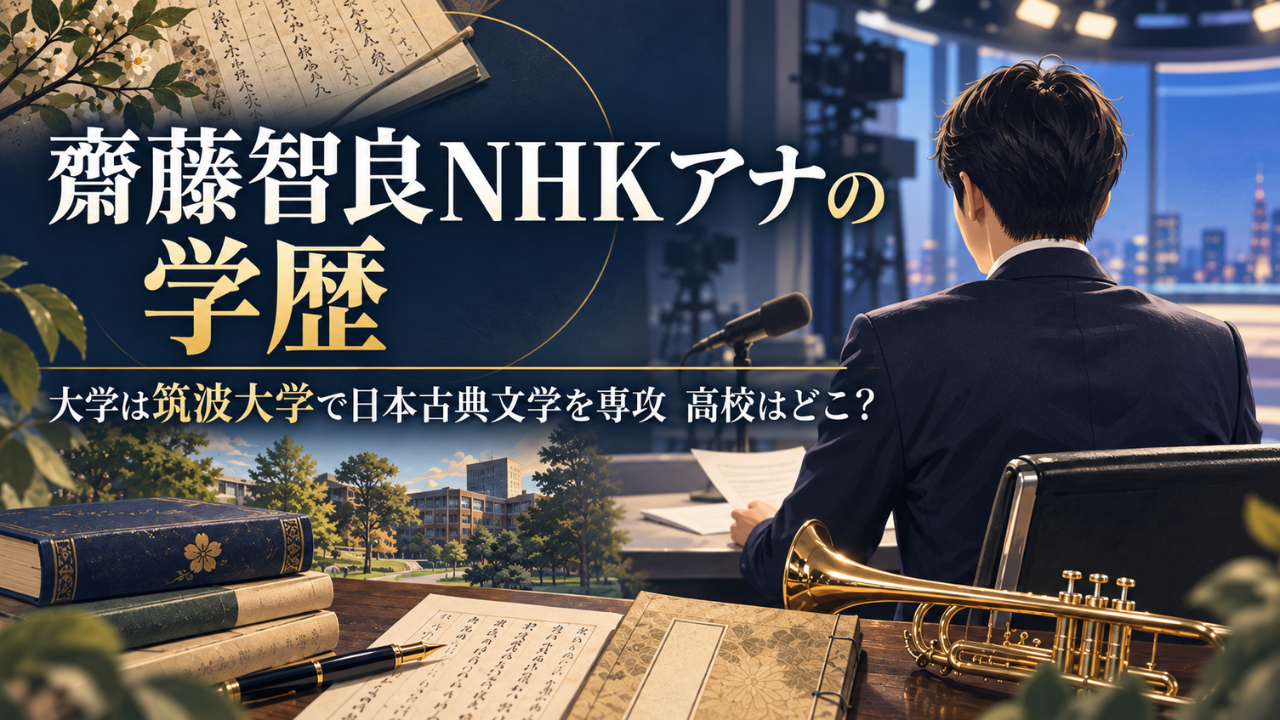 NHK齋藤智良アナの学歴 大学は筑波大学で日本古典文学を専攻、高校はどこ?