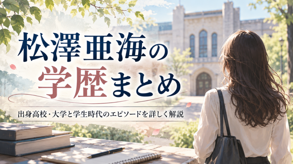 松澤亜海アナの学歴 出身高校はどこ？成城大学の学部や新体操・放送部・ミスコン時代まで