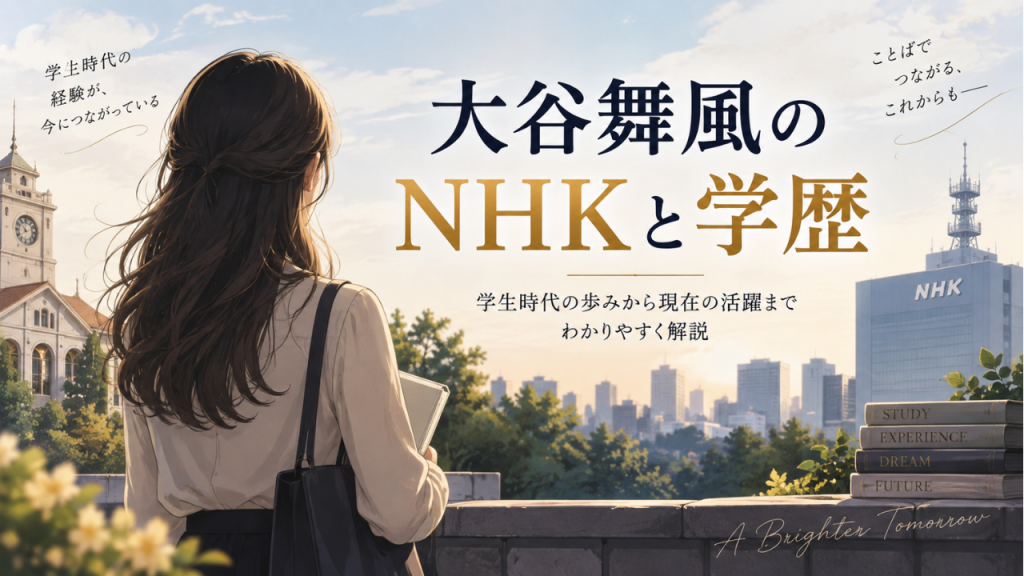 NHK大谷舞風アナの学歴は？関西学院大学・出身高校と学生時代から現在までの経歴