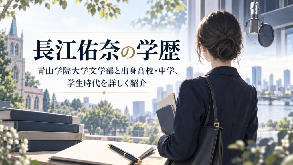 長江佑奈の学歴は？青山学院大学文学部と出身高校・中学、学生時代を詳しく紹介