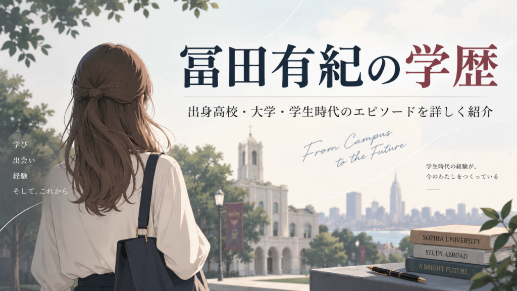 冨田有紀の学歴 出身高校はどこ？上智大学外国語学部ドイツ語学科と学生時代の経歴