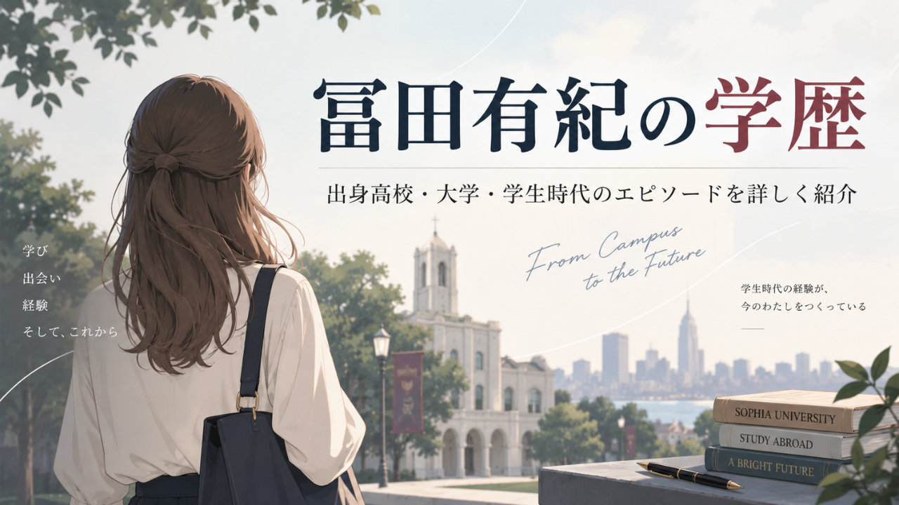 冨田有紀の学歴 出身高校はどこ？上智大学外国語学部ドイツ語学科と学生時代の経歴