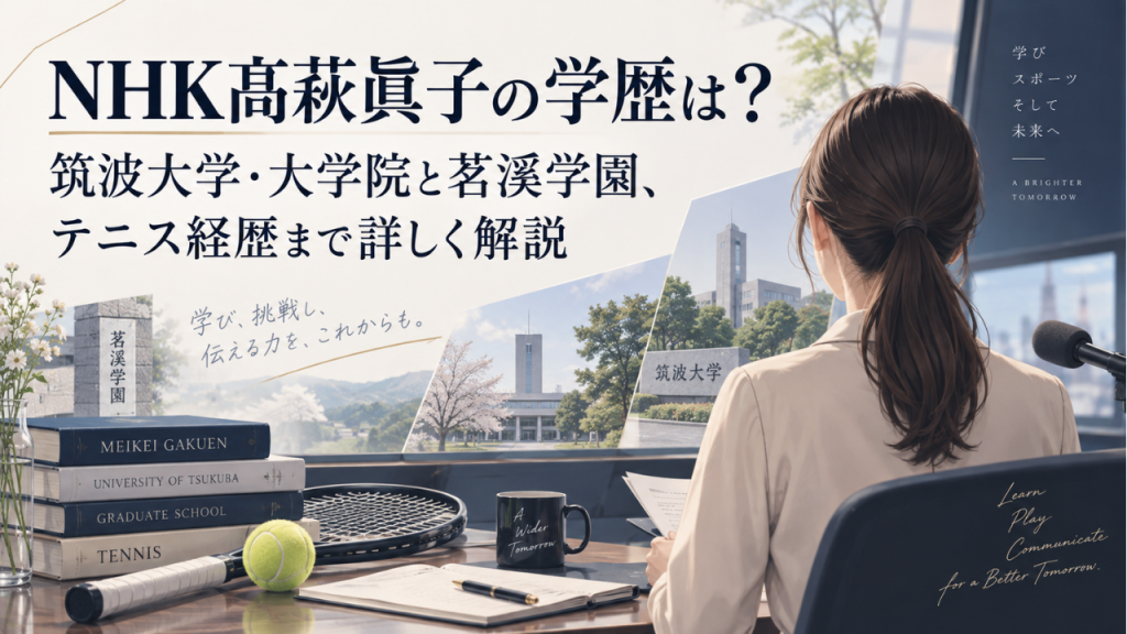 NHK髙萩眞子の学歴は？筑波大学・大学院と茗溪学園、テニス経歴まで詳しく解説