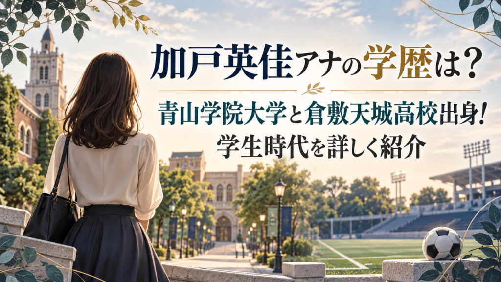 加戸英佳アナの学歴は？青山学院大学と倉敷天城高校出身！学生時代を詳しく紹介