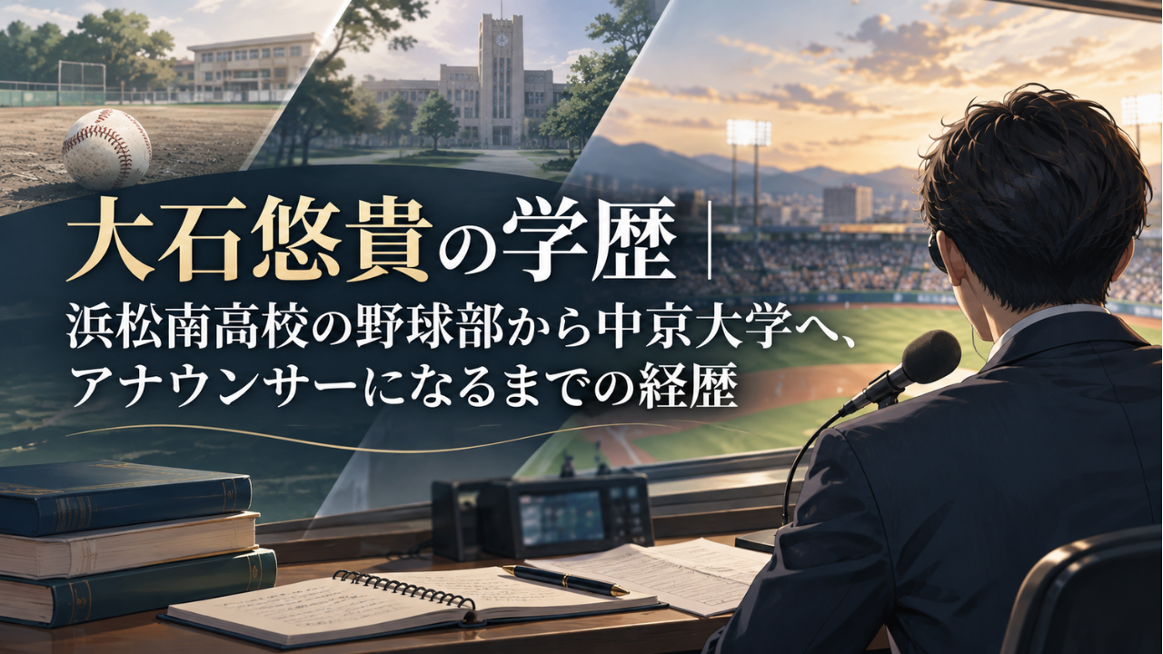 大石悠貴の学歴 浜松南高校の野球部から中京大学へ、アナウンサーになるまでの経歴