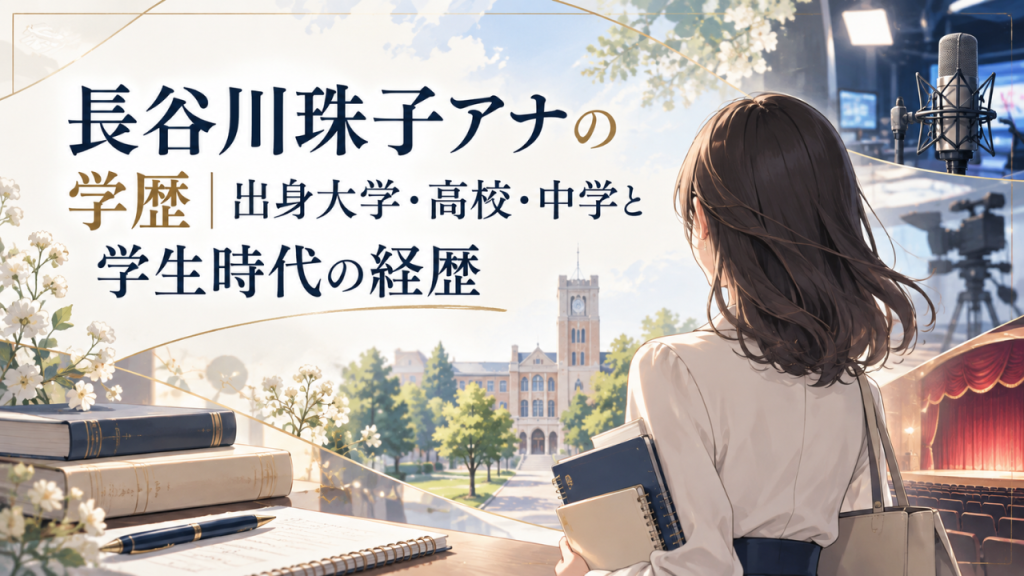 長谷川珠子アナの学歴は？出身大学の日本大学芸術学部と高校・中学、学生時代を詳しく紹介