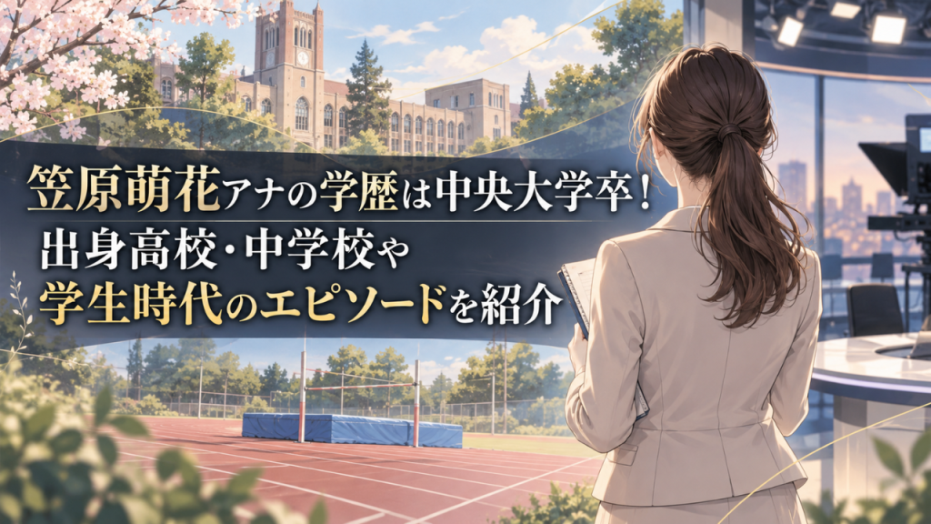 笠原萌花アナの学歴は中央大学卒！出身高校・中学校や陸上部時代、アナウンサーになるまでの経歴