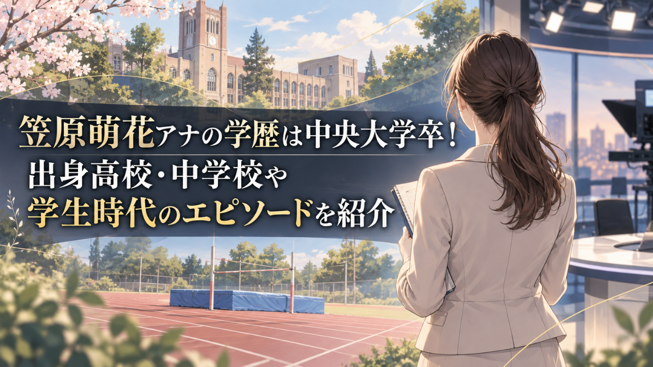 笠原萌花アナの学歴は中央大学卒!出身高校・中学校や陸上部時代、アナウンサーになるまでの経歴