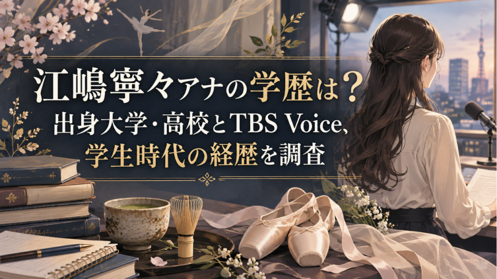 江嶋寧々アナの学歴は？出身大学・高校とTBS Voice、茶道部での学生時代を調査