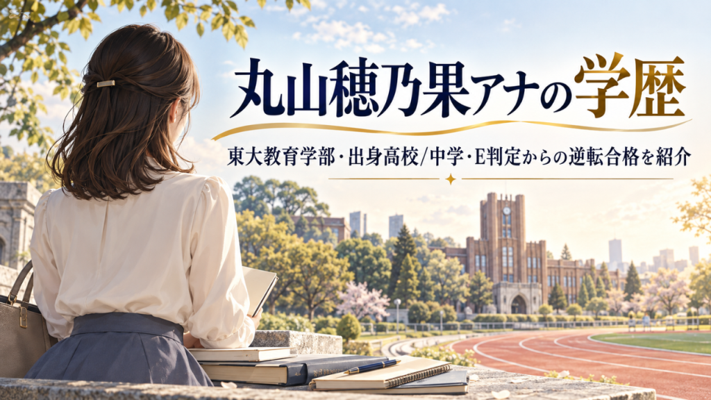 丸山穂乃果アナの学歴は東大教育学部！出身高校・中学やE判定からの逆転合格を紹介