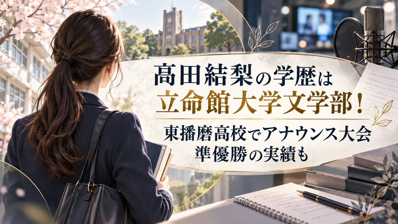髙田結梨の学歴は立命館大学文学部！東播磨高校でアナウンス大会準優勝の実績も