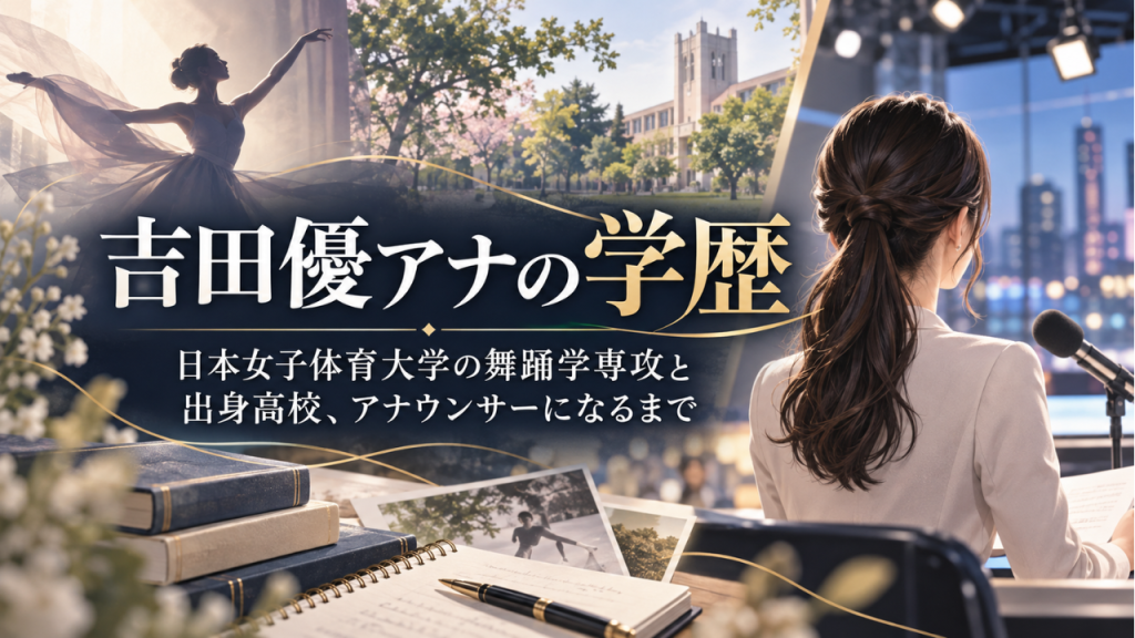 吉田優アナの学歴 日本女子体育大学の舞踊学専攻と出身高校、アナウンサーになるまで