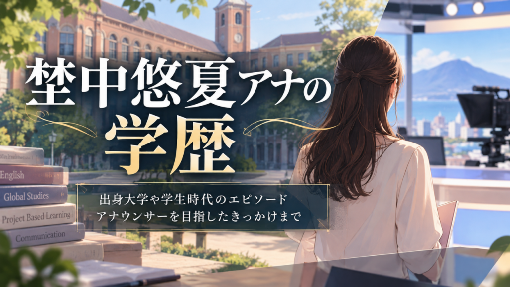 埜中悠夏アナの学歴は？出身大学は関西外国語大学！高校や学生時代の経歴も紹介
