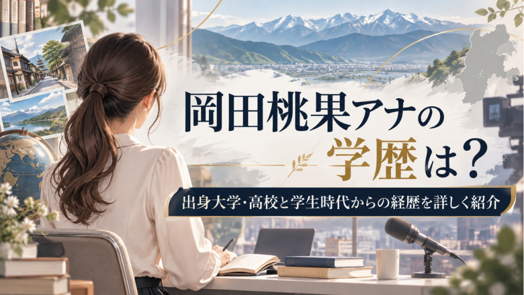 岡田桃果アナの学歴は？出身大学・高校と学生時代の活動、長野放送までの経歴を紹介