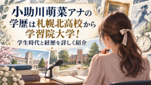 小助川萌菜アナの学歴は札幌北高校から学習院大学！学生時代と経歴を詳しく紹介