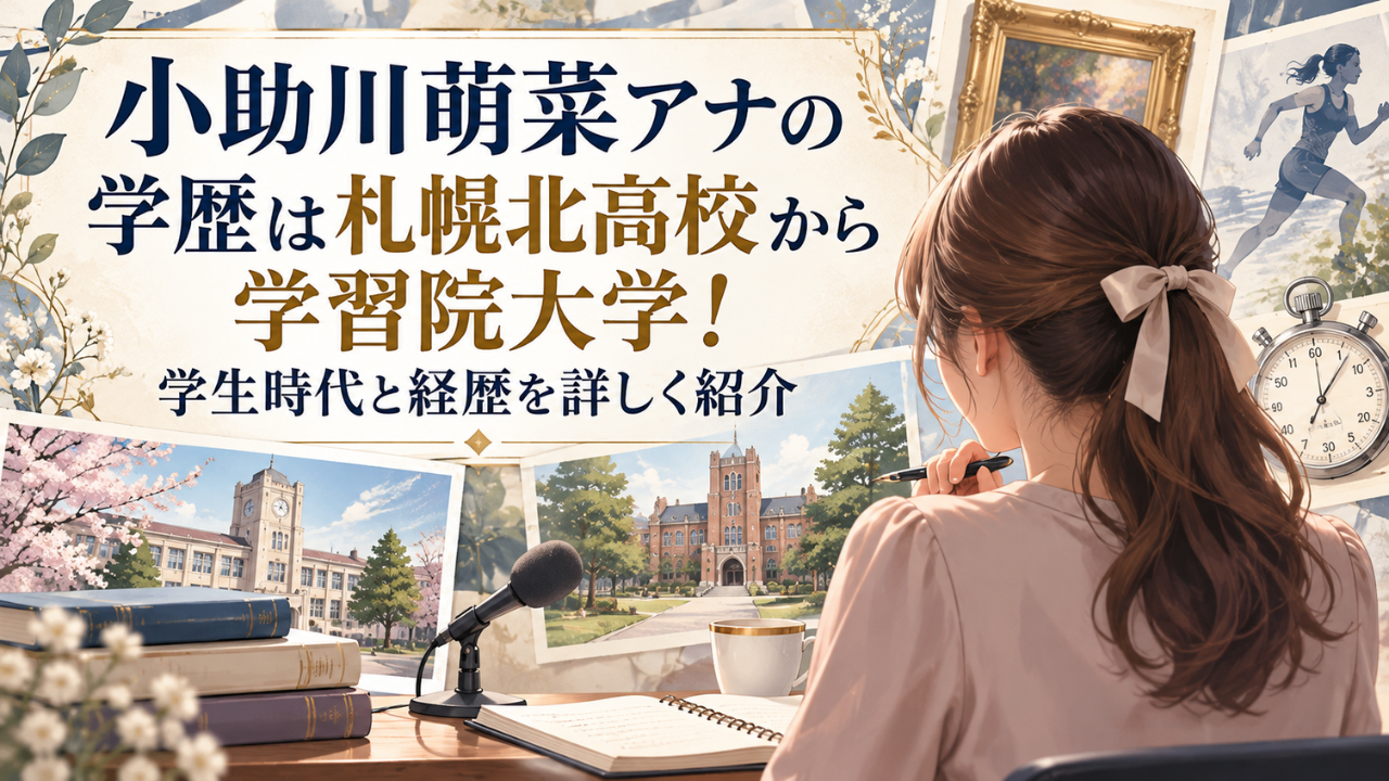 小助川萌菜アナの学歴は札幌北高校から学習院大学！学生時代と経歴を詳しく紹介
