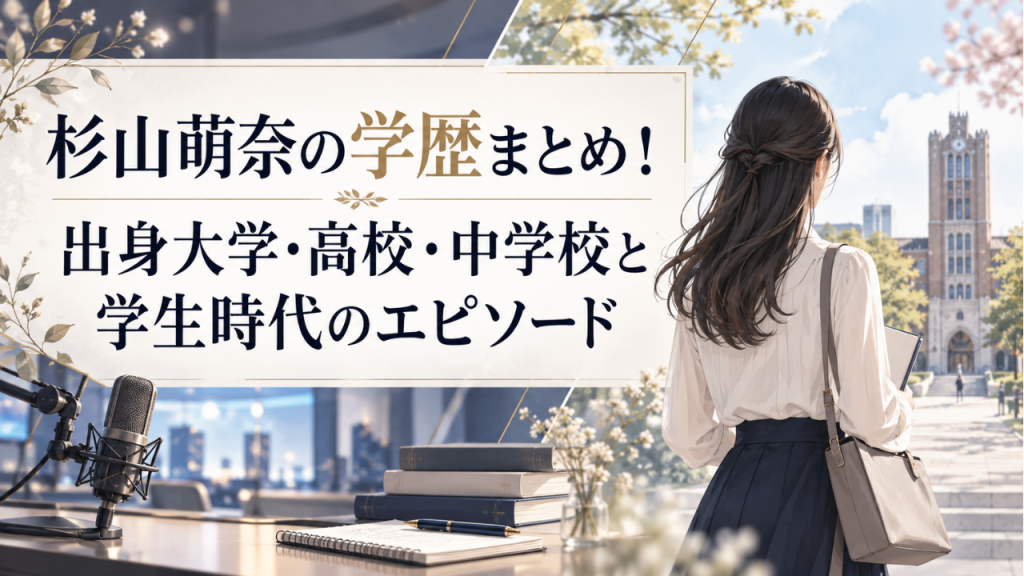 杉山萌奈の学歴まとめ！出身大学は東海大学で高校・中学校や学生時代のエピソードも紹介