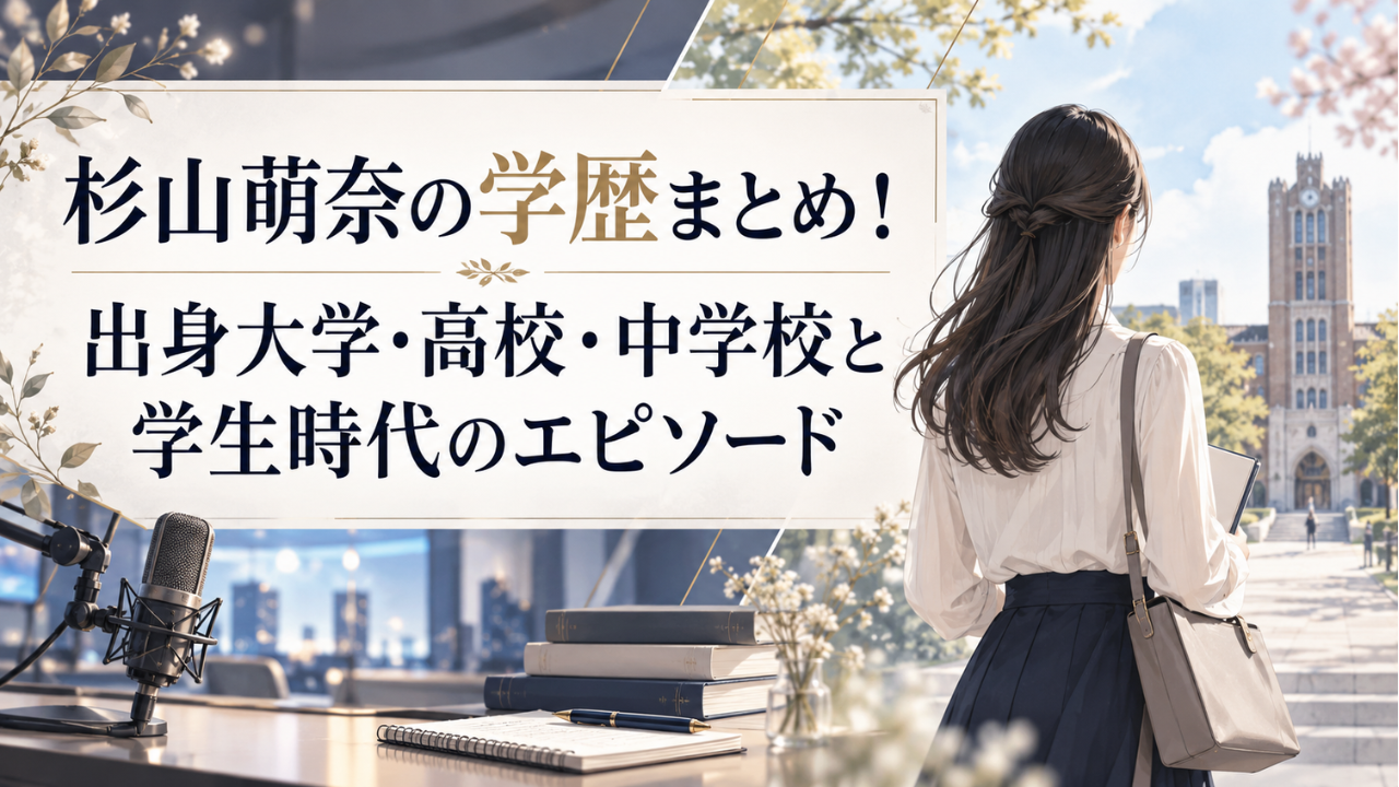 杉山萌奈の学歴まとめ！出身大学は東海大学で高校・中学校や学生時代のエピソードも紹介