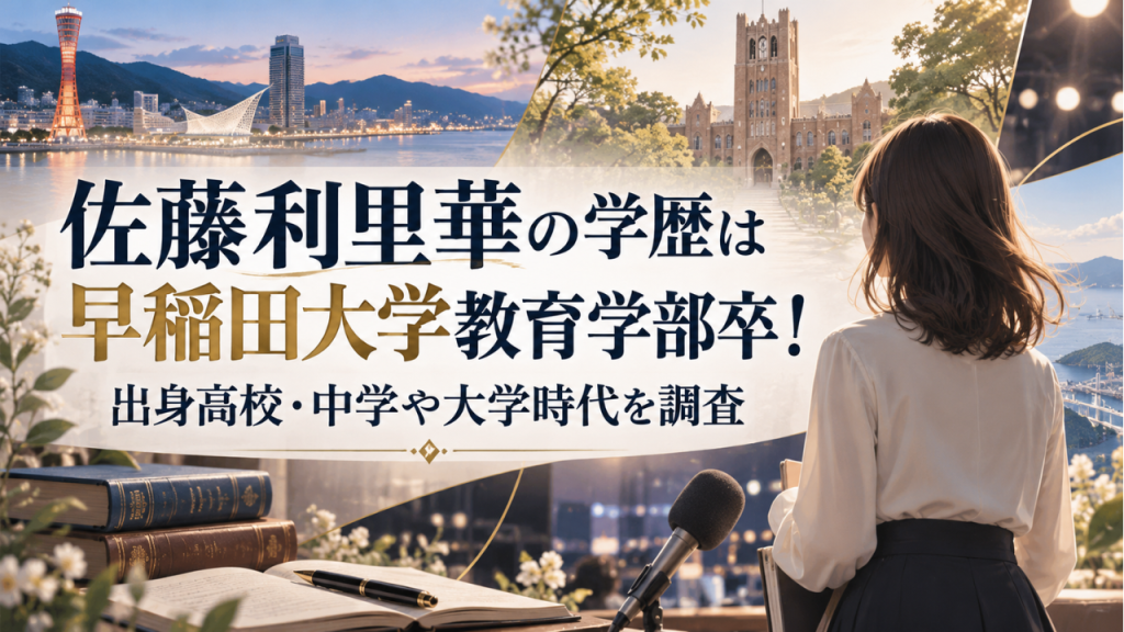 佐藤利里華の学歴は早稲田大学教育学部卒！出身高校・中学や大学時代を調査