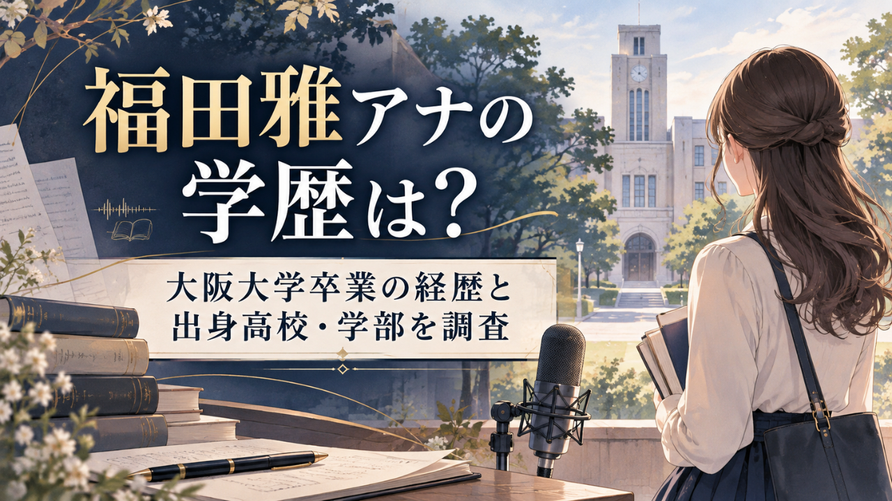 福田雅アナの学歴は大阪大学卒！出身高校や学部、フランス語とよさこいに熱中した学生時代も紹介