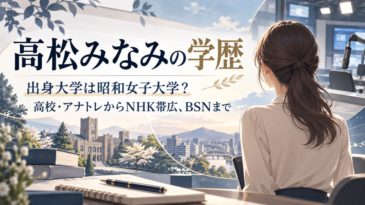 高松みなみの学歴｜出身大学は昭和女子大学？高校・アナトレからNHK帯広、BSNまで