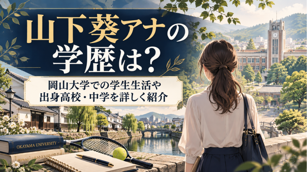 山下葵アナの学歴は？岡山大学での学生生活や出身高校・中学、倉敷小町の経歴を紹介