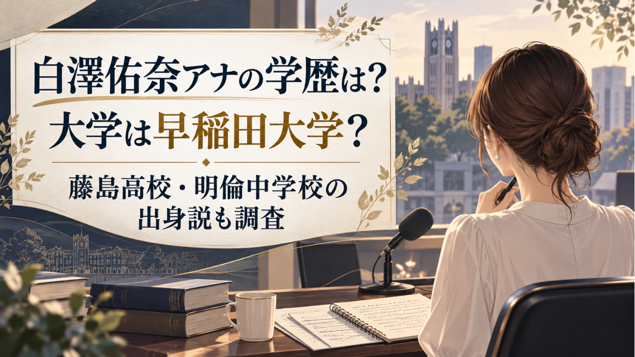 白澤佑奈アナの学歴は?大学は早稲田大学?藤島高校・明倫中学校の出身説も調査