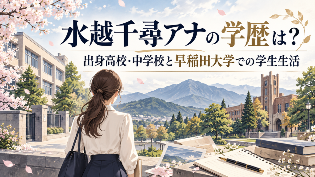 水越千尋アナの学歴は早稲田大学卒！出身高校・中学校や学生時代のエピソードを紹介